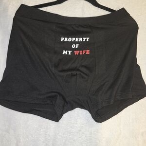 Black Boxer Briefs - "Property of My Wife"